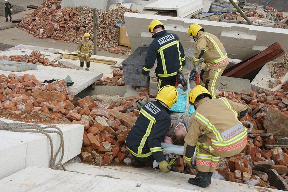 search-rescue-firemen-carrying-stretcher-victim-rubble