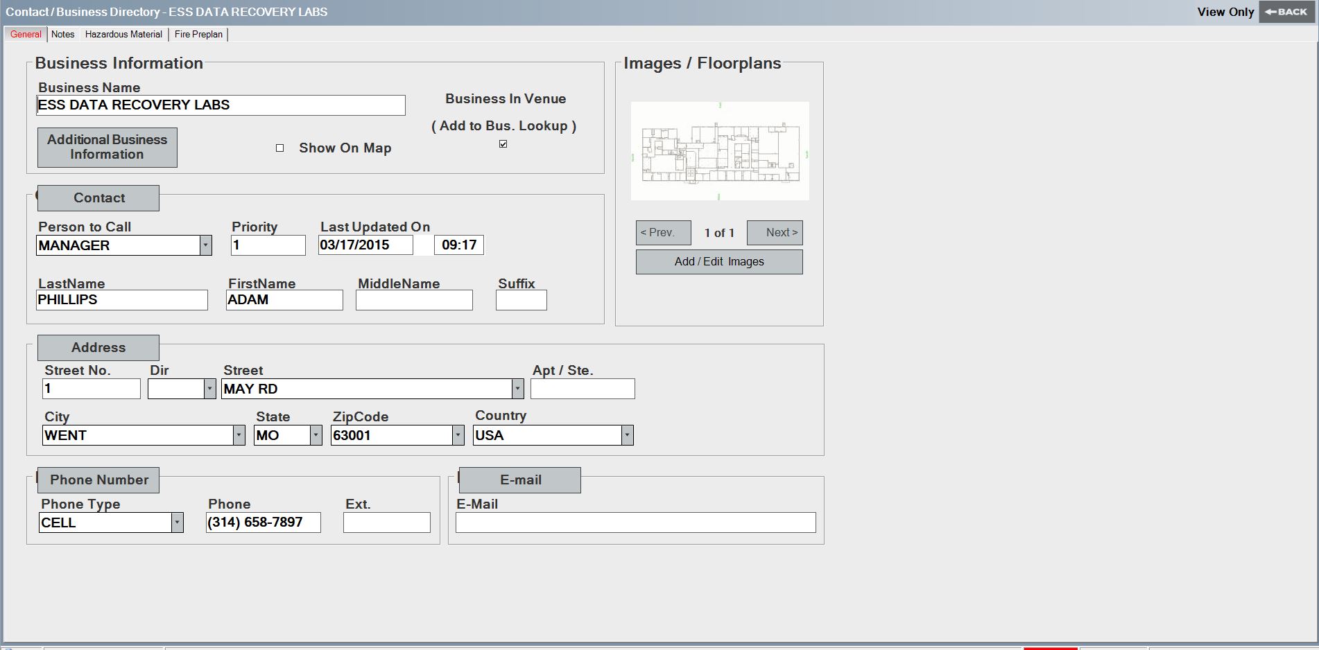 Floor plans business file
